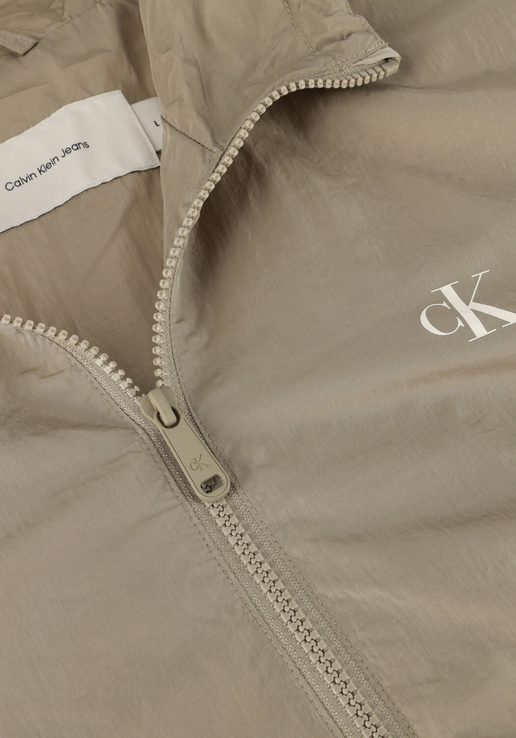 CALVIN KLEIN Jack NYLON HOODED WINDBREAKER Kaki - large