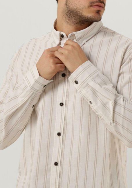 ANERKJENDT Chemise décontracté AKLEIF L/S DOUBLE STRIPE Blanc - large