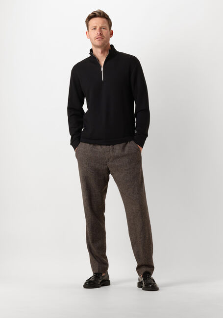 Zwarte SELECTED MEN Sweater SLHEMANUEL SOFT ZIP HIGH NECK SWEAT NOOS Zwarte SELECTED MEN Sweater SLHEMANUEL SOFT ZIP HIGH NECK SWEAT NOOS - large