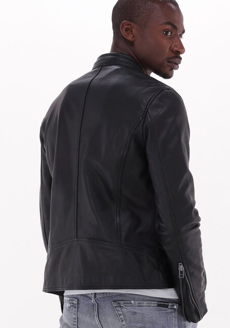 GOOSECRAFT Veste en cuir JOHNSTON BIKER en noir - large