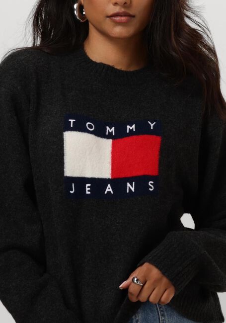TOMMY JEANS Pull TJW MELANGE FLAG SWEATER en noir - large