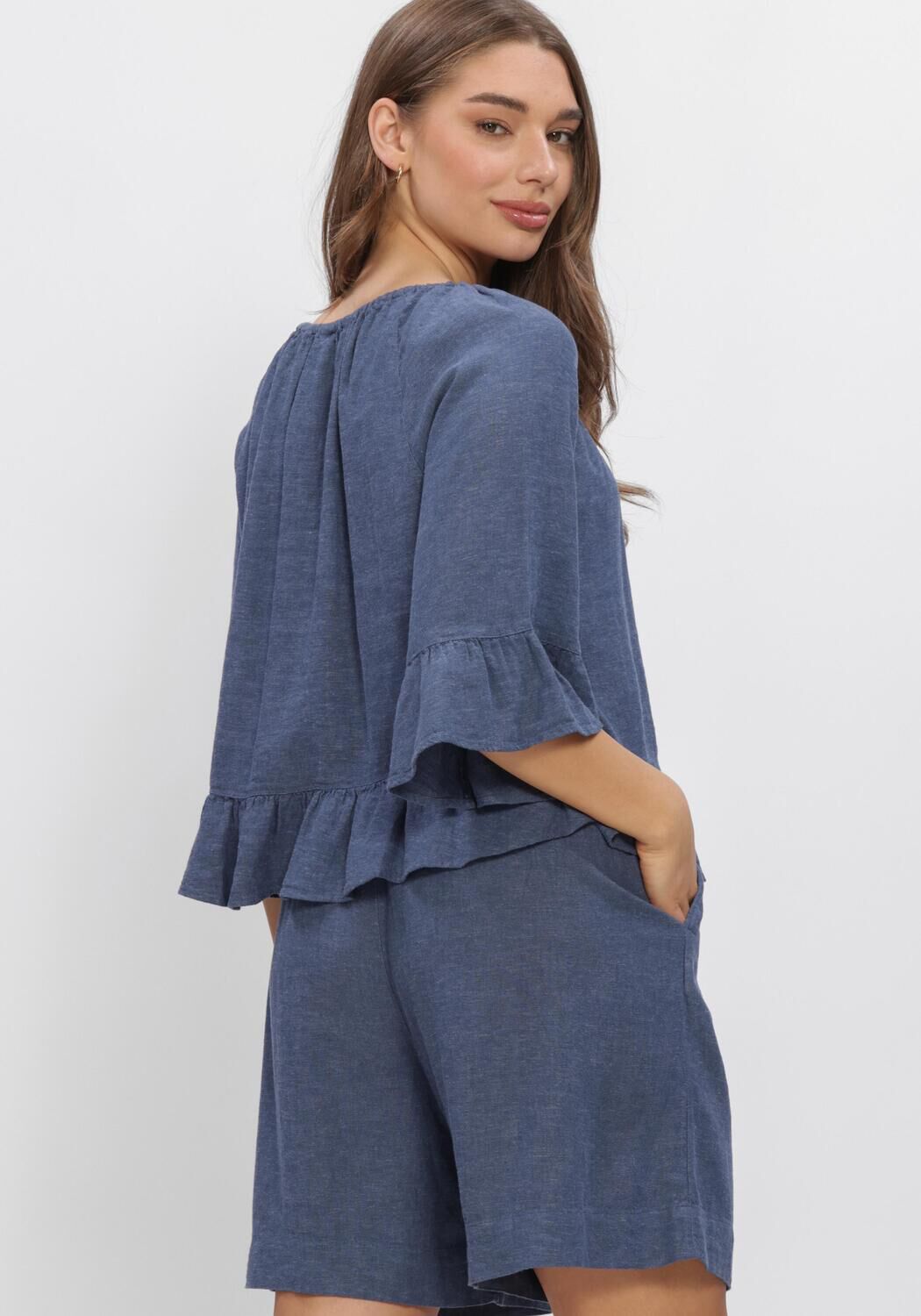 Blauwe MSCH COPENHAGEN  MSCHVIANA GINIA 2/4 TOP - large