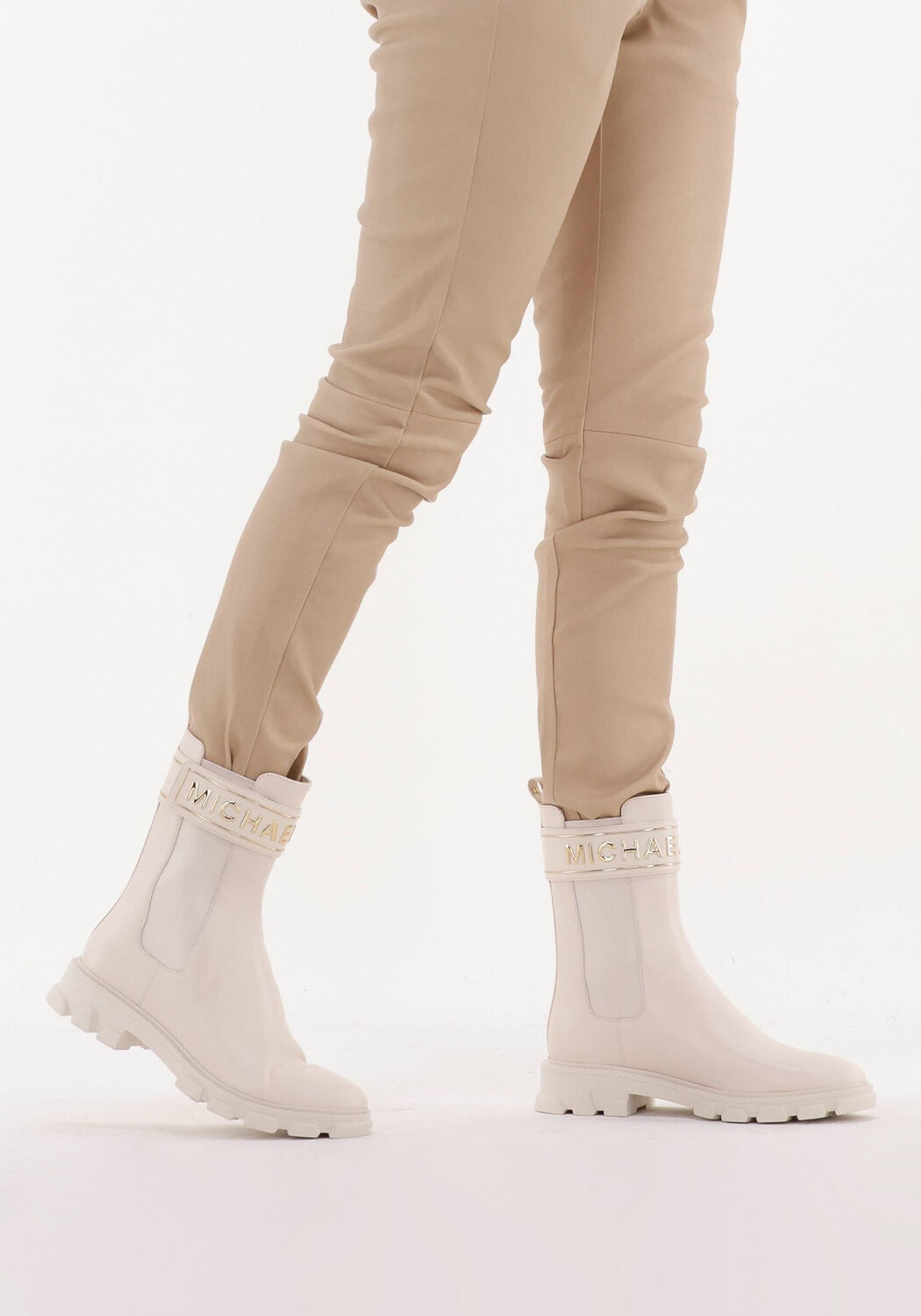 MICHAEL KORS Bottines chelsea RIDLEY STRAP CHELSEA en blanc Omoda