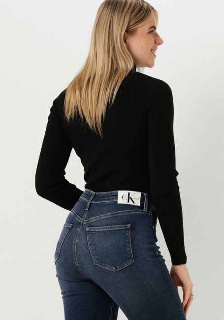 Zwarte CALVIN KLEIN Coltrui BADGE ROLL NECK SWETER - large