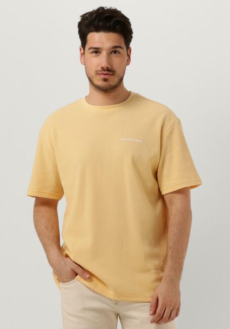 Gele ANERKJENDT T-shirt AKKIKKI S/S WAFFLE TEE - large