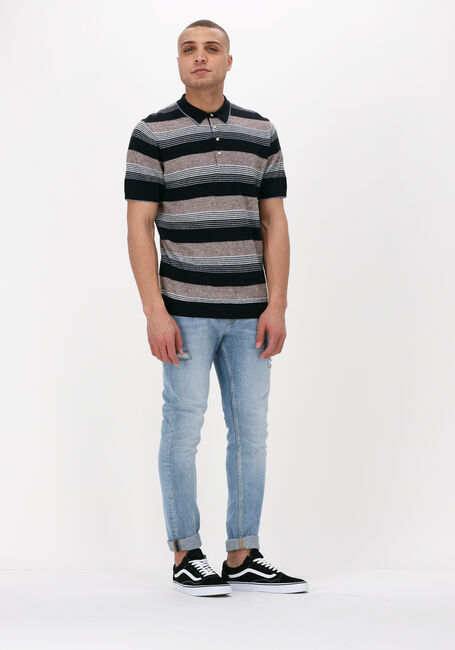 SCOTCH & SODA Polo KNITTED STRUCTURED LINEN-BLEND POLO en noir - large