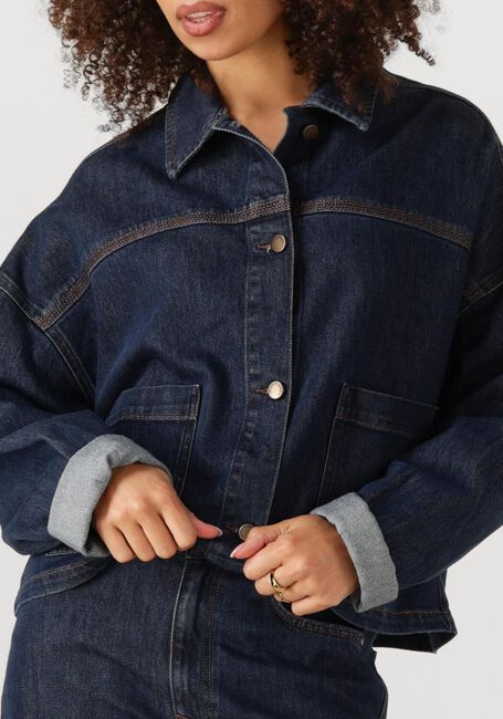 MY ESSENTIAL WARDROBE Veste en jean MWMALLE 139 DECO DENIM JACKET Bleu foncé - large
