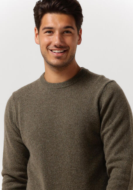Donkergroene PROFUOMO Trui PULLOVER HEAVY CREWNECK - large