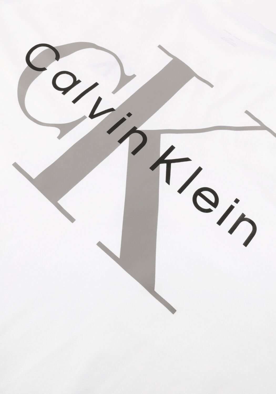 CALVIN KLEIN T-shirt SS 30S CLASSIC BACK MONOLOGO TEE en blanc - large