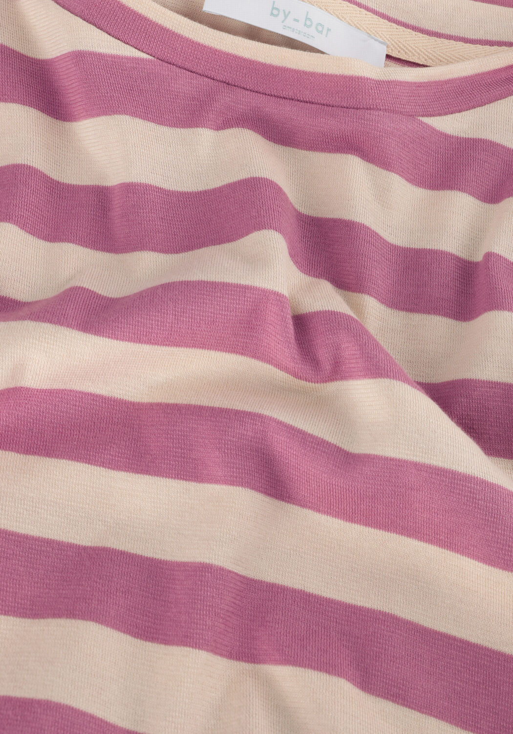 BY-BAR T-shirt THELMA BIG V STRIPE TOP en rose - large