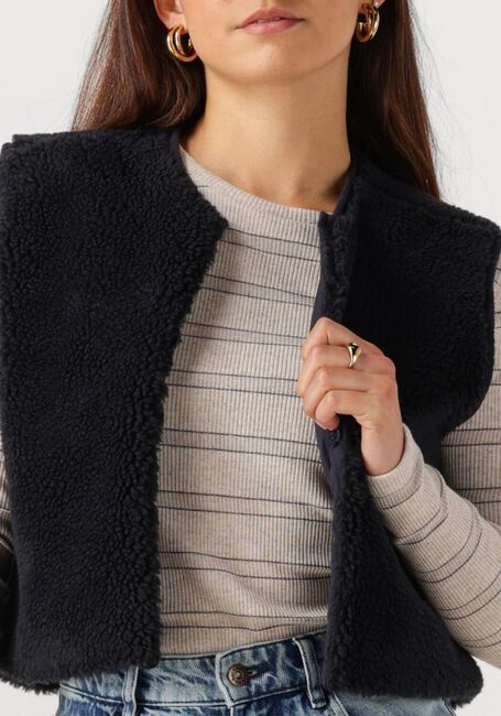 Zwarte BY-BAR Gilet WOLLY MIDNIGHT GILET - large