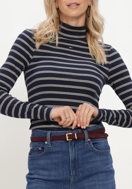 TOMMY JEANS Pull TJW ESSENTIAL MOCK NECK Bleu fonc&eacute; - large