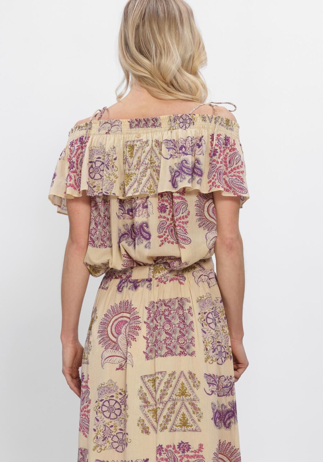 ANTIK BATIK Haut JANE TOP en jaune - large