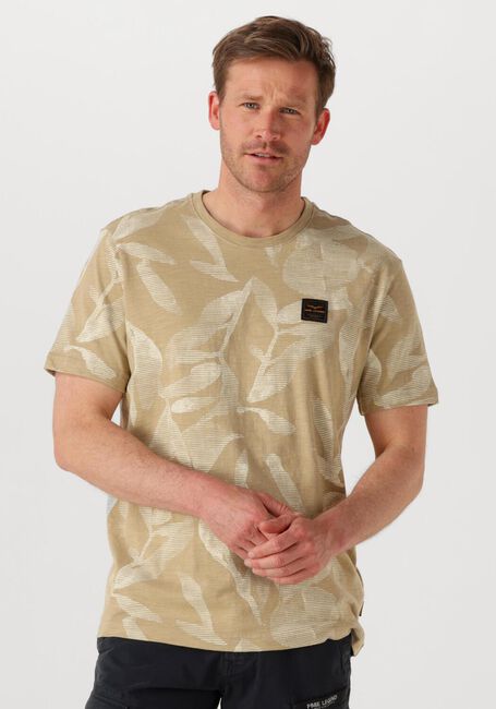 Beige PME LEGEND T-shirt SLUB JERSEY AOP - large
