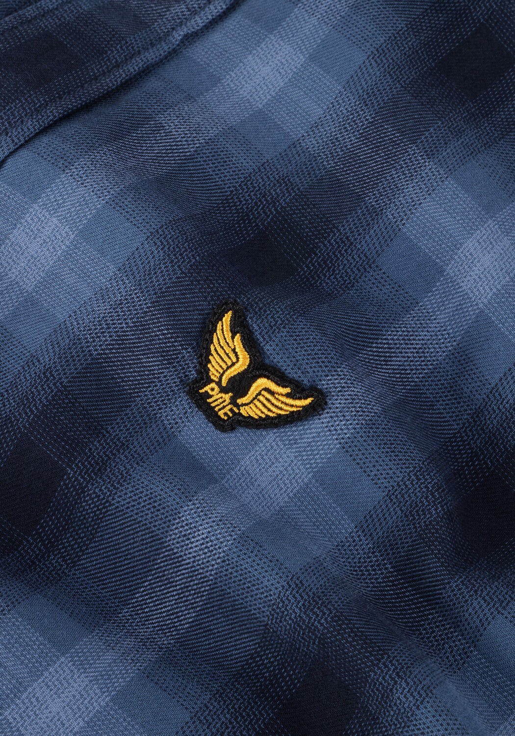 PME LEGEND Chemise d&eacute;contract&eacute; LONG SLEEVE SHIRT CTN YARN DYED TWILL CHECK en bleu - large