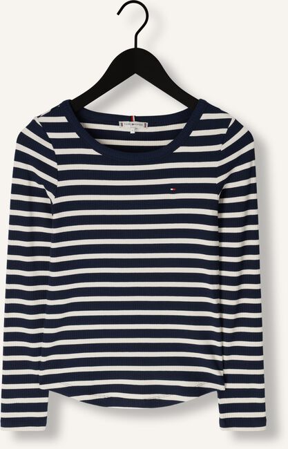 Blauwe TOMMY HILFIGER Top SLIM 5X2 RIB O-NK LS Blauwe TOMMY HILFIGER Top SLIM 5X2 RIB O-NK LS - large