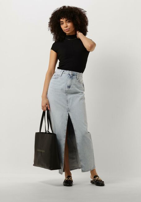 CALVIN KLEIN Haut SEAMING RIB SLIM TEE en noir - large