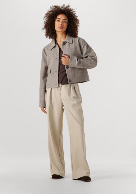 Taupe NEO NOIR Jack ROMANA HERRINGBONE JACKET - large
