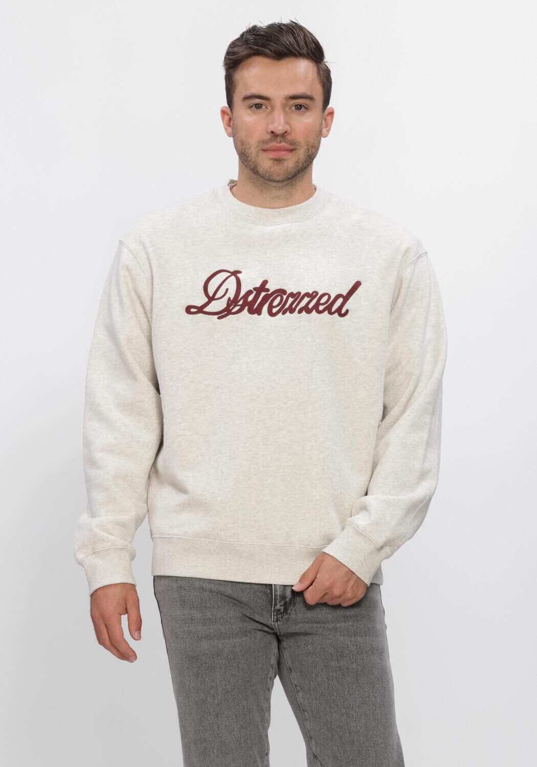 Ecru DSTREZZED Sweater DS_NIKOL CREW - large