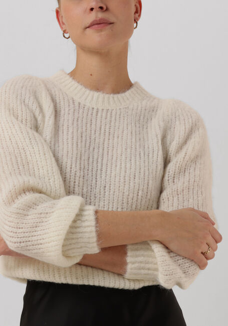 NEO NOIR Pull MARTINA FLUFFY KNIT BLOUSE Écru - large