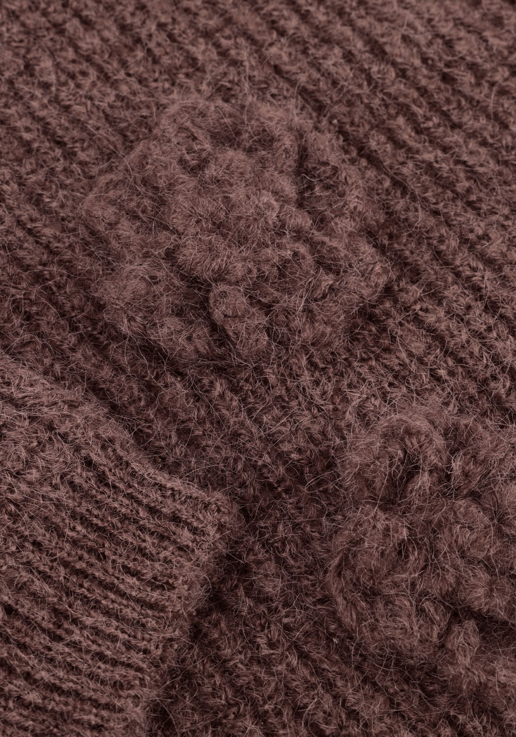 Bruine OBJECT Trui OBJGITTA L/S RE KNIT PULLOVER - large