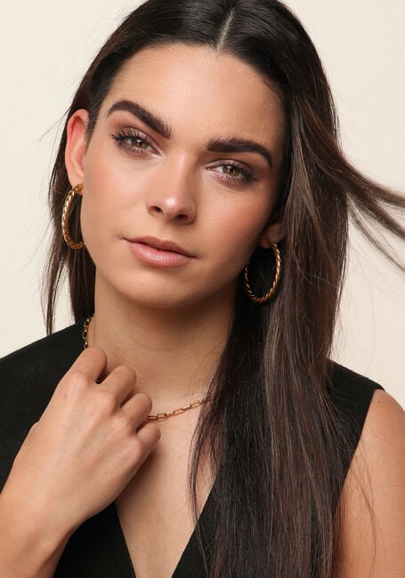 NOTRE-V Boucles d'oreilles X FLORINE - BAILAR HOOPS Dor&eacute; - large