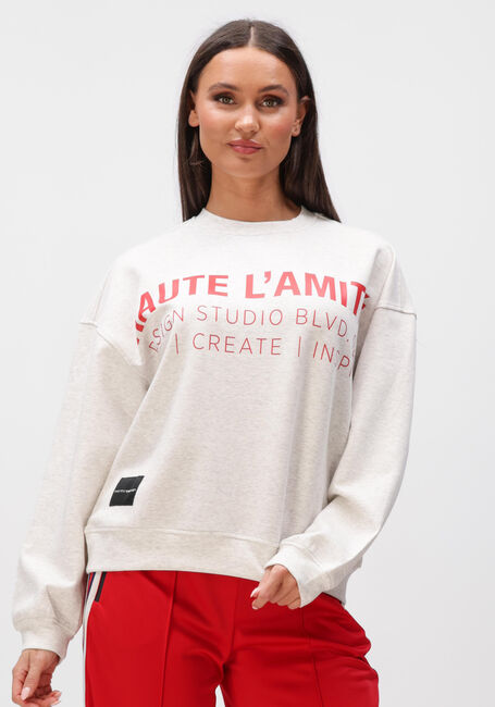 HAUTE L'AMITI&Eacute; Pull STUDIO LOGO SWEAT en gris - large