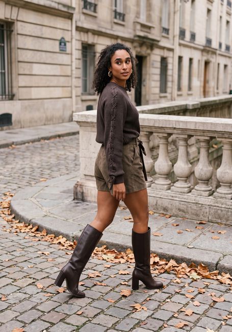 Taupe IBANA Korte broek SINDI SUEDE - large