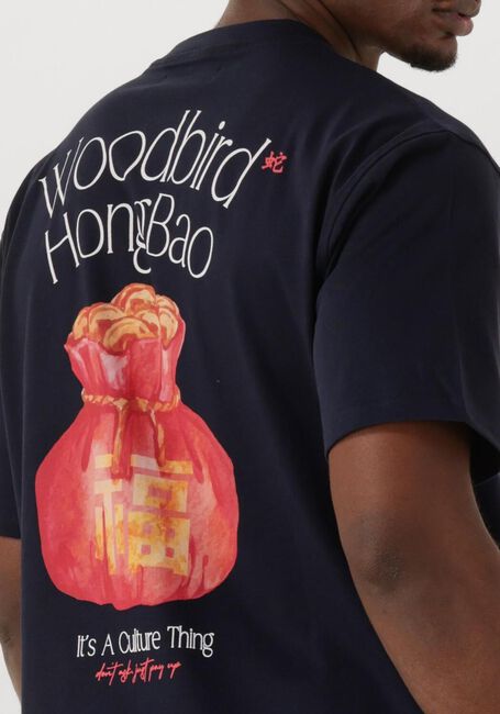 WOODBIRD T-shirt WBBAINE HONGBAO TEE Bleu foncé - large