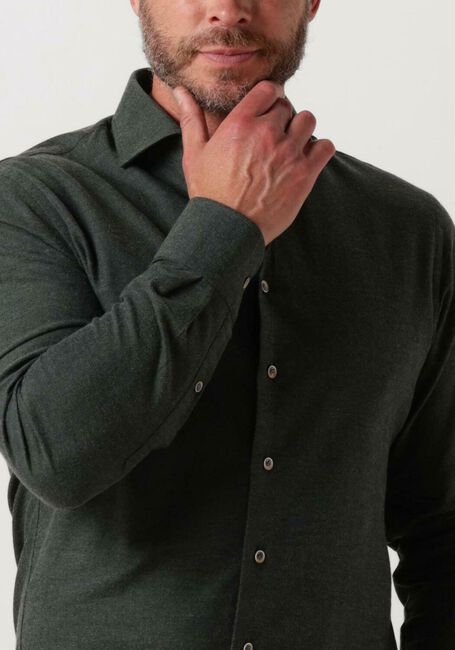Groene PROFUOMO Casual overhemd TWILL BRUSH - large