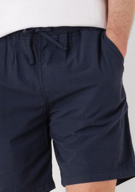 FORÉT Pantalon courte HUSH SEERSUCKER SHORT Bleu foncé - large