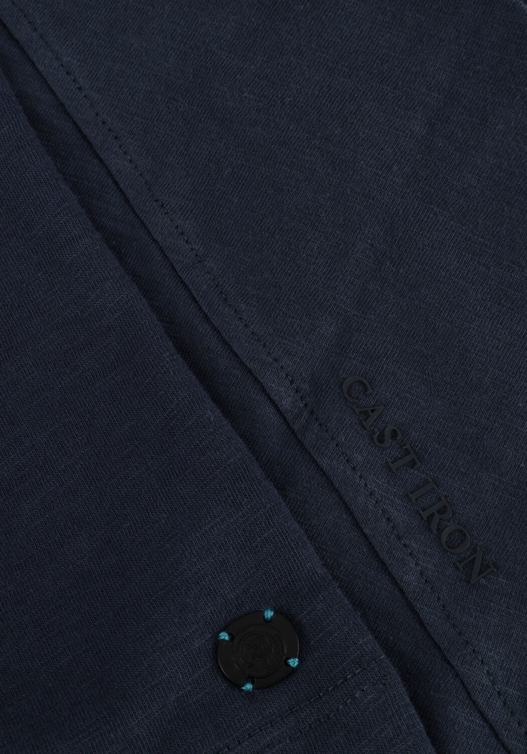 Blauwe CAST IRON T-shirt SHORT SLEEVE R-NECK ESSENTIAL COTTON - large