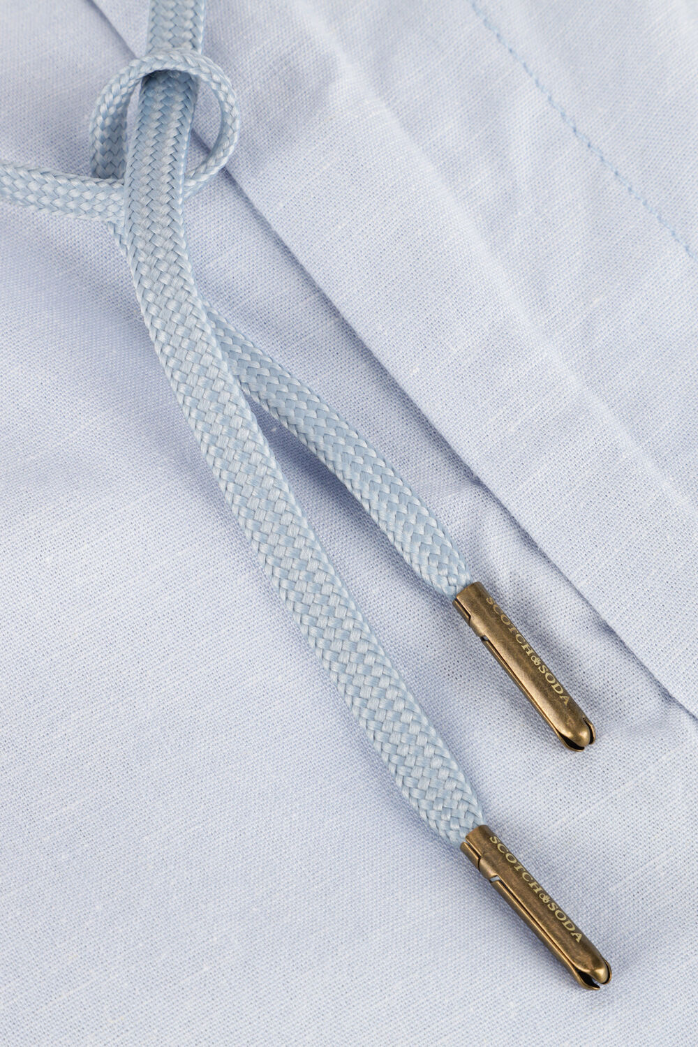 SCOTCH & SODA Pantalon courte FAVE COTTON/LINEN TWILL BERMUDA Bleu clair - large