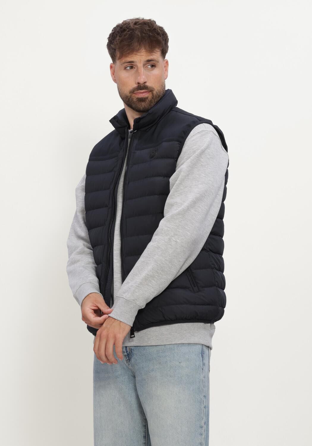 AIRFORCE Veste sans manches PADDED BODYWARMER Bleu fonc&eacute; - large