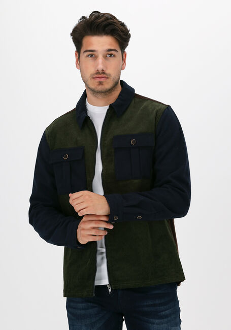 ANERKJENDT Surchemise AKMILAN WOOL/CORD MIX OVERSHIR Vert foncé - large