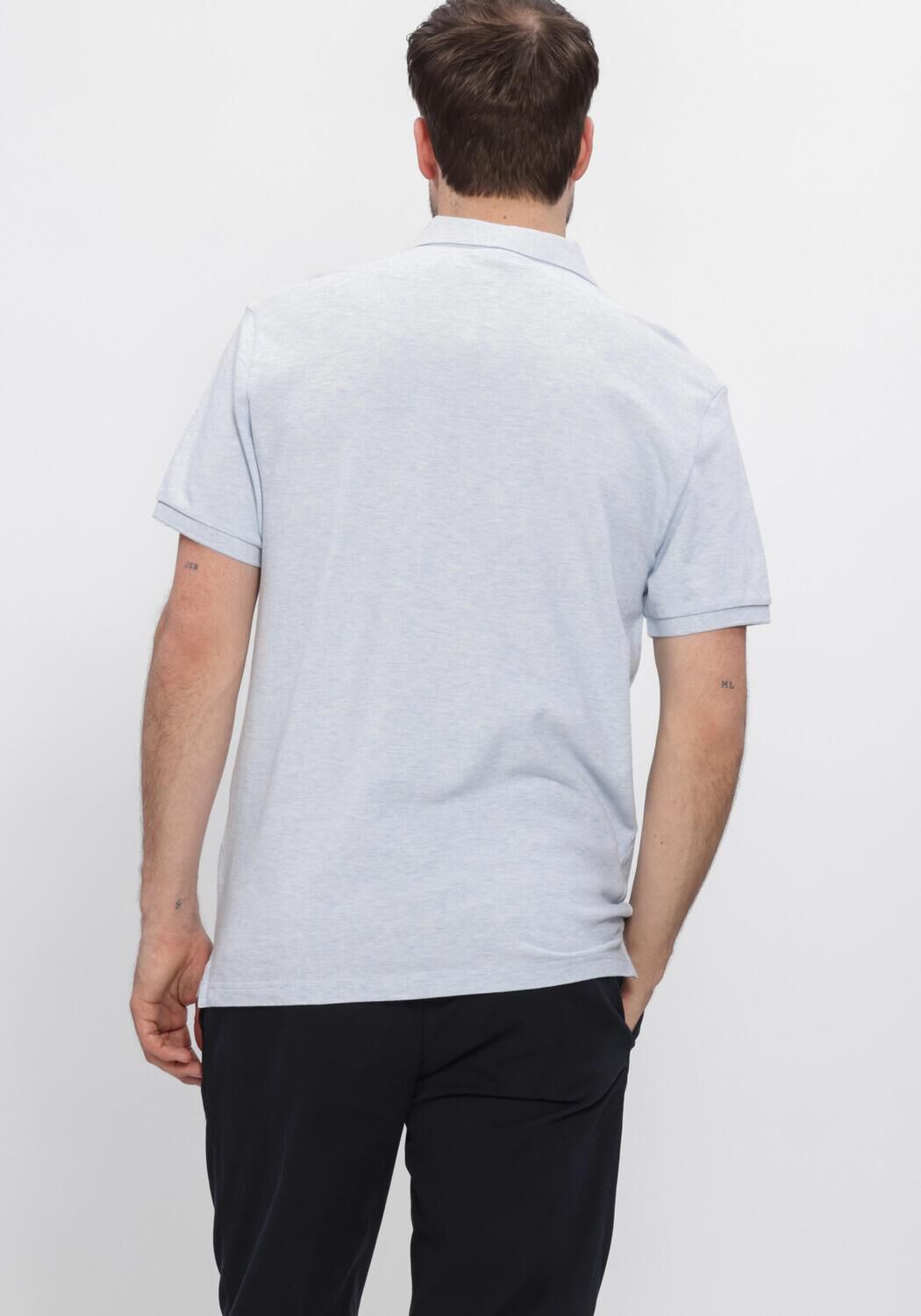 Lichtblauwe PROFUOMO Polo POLO SS BASIS PIQUE - large