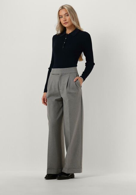 VANILIA Pull FITTED POLO LONGSLEEVE Bleu foncé - large