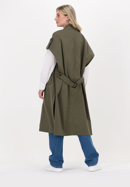 BEAUMONT  SLEEVELESS OVERSIZED TRENCH Vert foncé - large
