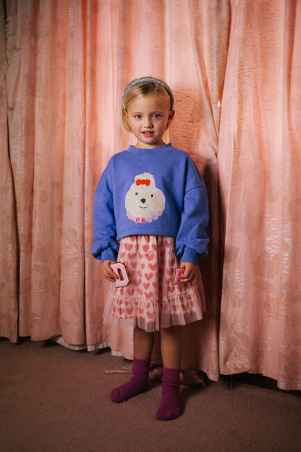 DAILY BRAT Chandail LADY ARABELLA CROPPED SWEATER en violet - large