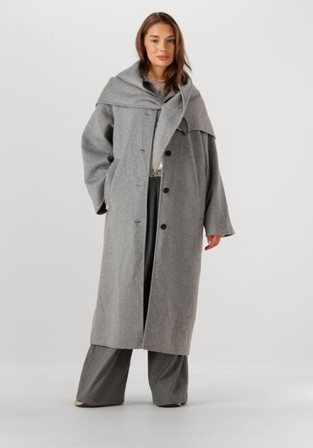 Grijze EDITED Mantel ALEA WOOL COAT - large
