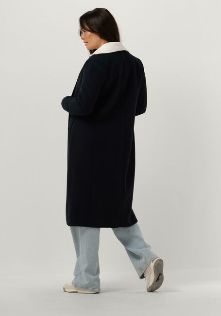 Donkerblauwe MODSTRÖM Mantel ODELIA LONG COAT - large