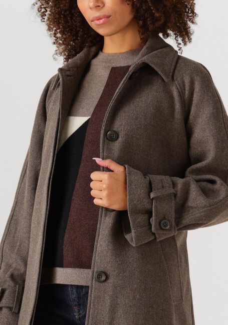 OBJECT Manteau OBJEMMA L/S COAT en taupe - large