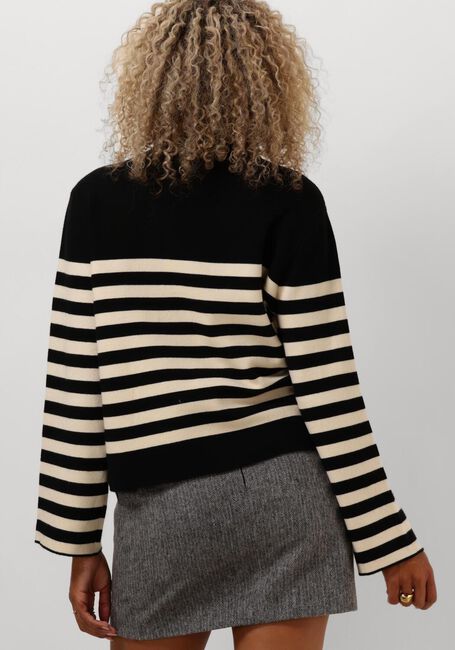 Zwarte MINUS Trui LUPI STRIPE KNIT PULLOVER - large