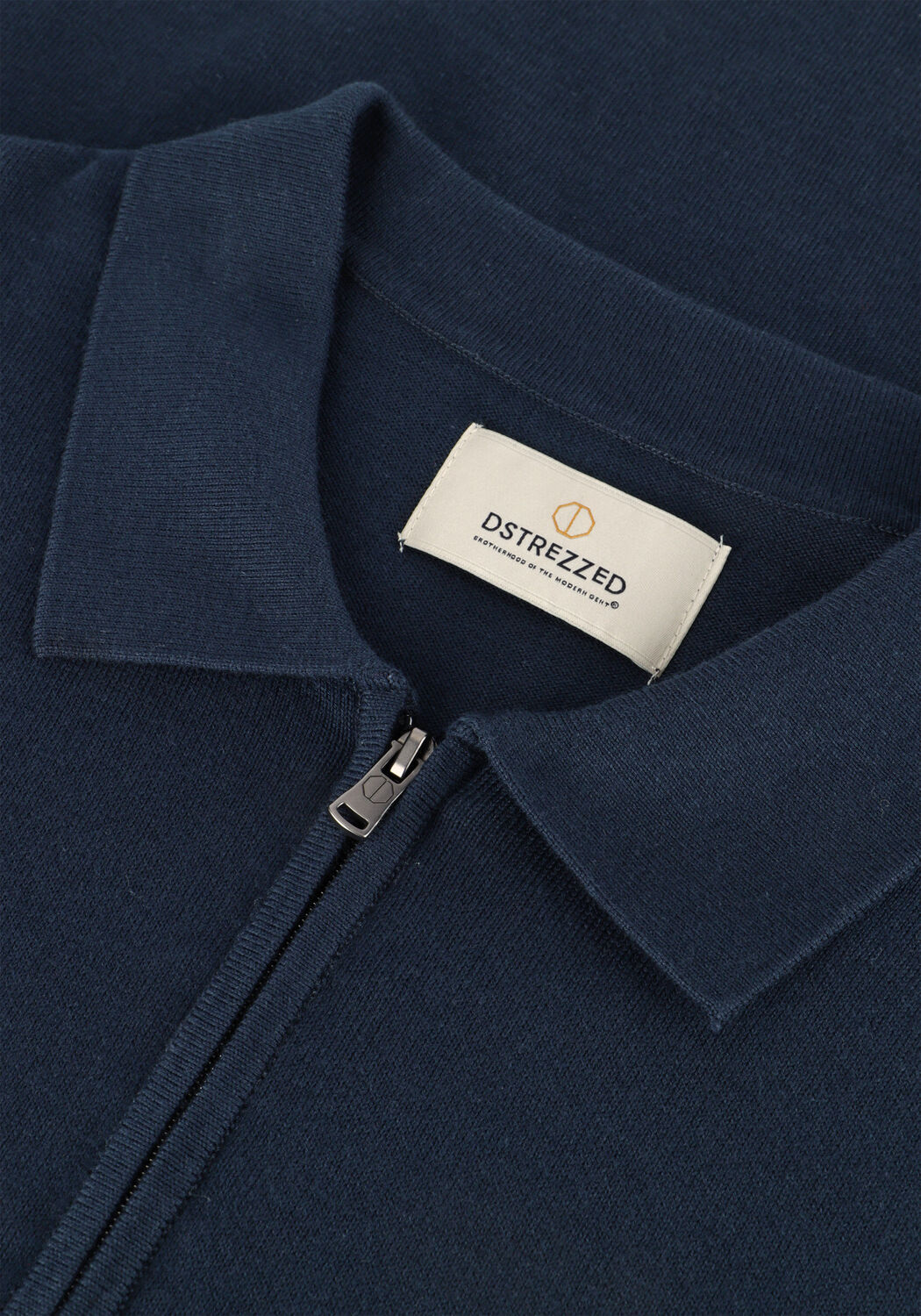 DSTREZZED Polo DORIAN ZIP POLO Bleu fonc&eacute; - large