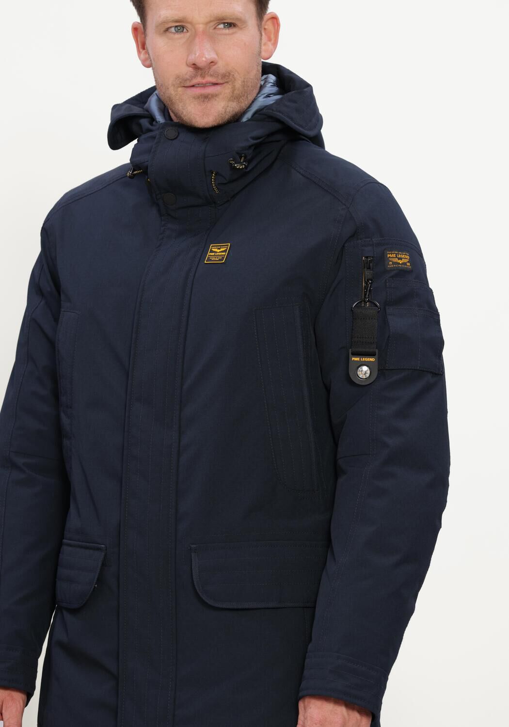 PME LEGEND Veste matelass&eacute; SEMI LONG JACKET ROCK-PACK Bleu fonc&eacute; - large