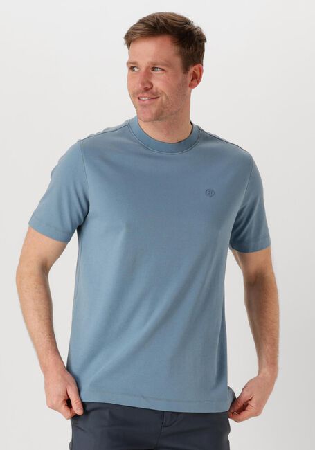 CAST IRON T-shirt SHORT SLEEVE R-NECK REGULAR FIT INTERLOCK en bleu - large