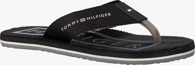TOMMY HILFIGER Tongs MASSAGE FOOTBED TH BEACH en noir  - large