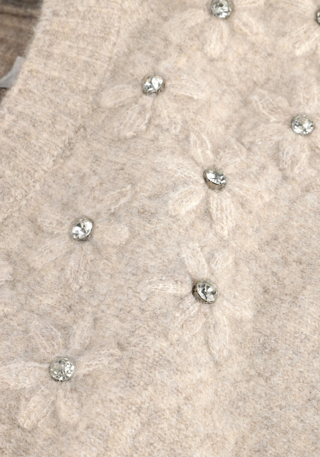 Beige SUMMUM Trui SWEATER WOOL ELASTANE BLEND KNIT - large