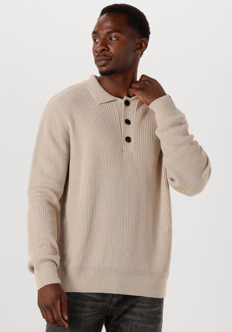 BUTCHER OF BLUE Pull GALWAY POLO LS en beige - large