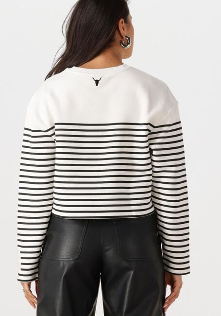 ALIX THE LABEL Chandail LADIES KNITTED STRIPE SWEATER en blanc - large